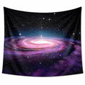 Arazzo da parete 150 x 150 cm in poliestere nero viola con stampa galassia - decorazione sospesa
